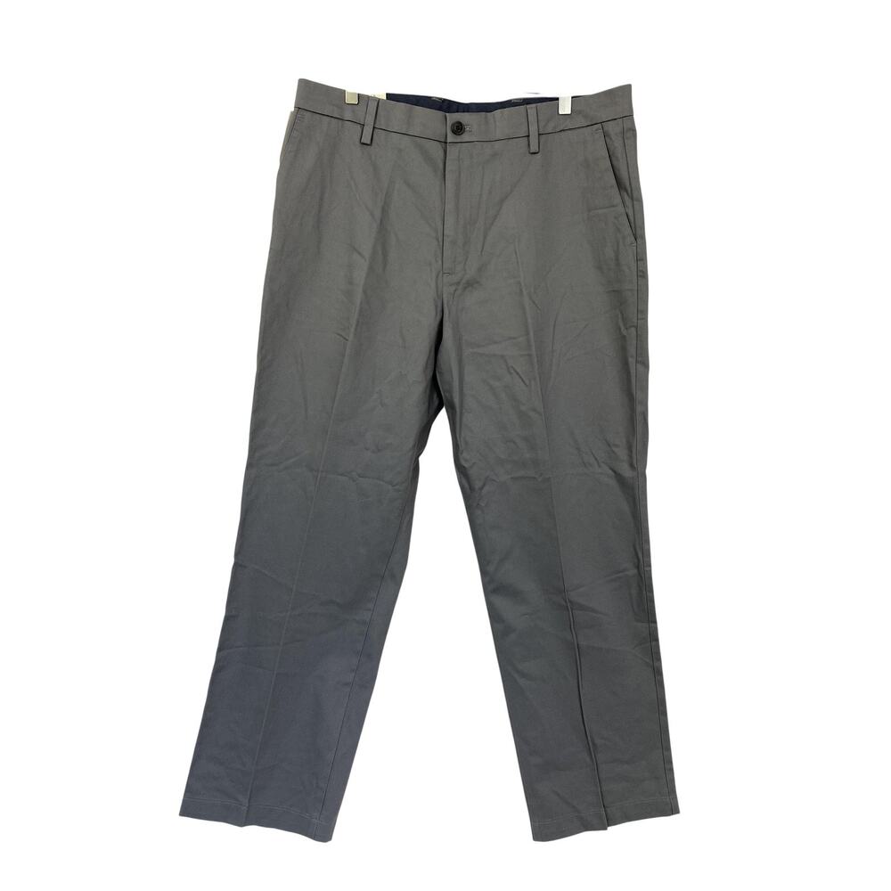 Dockers Pants Mens 36x31 Gray Signature Khaki Classic Fit Stretch Comfort Casual